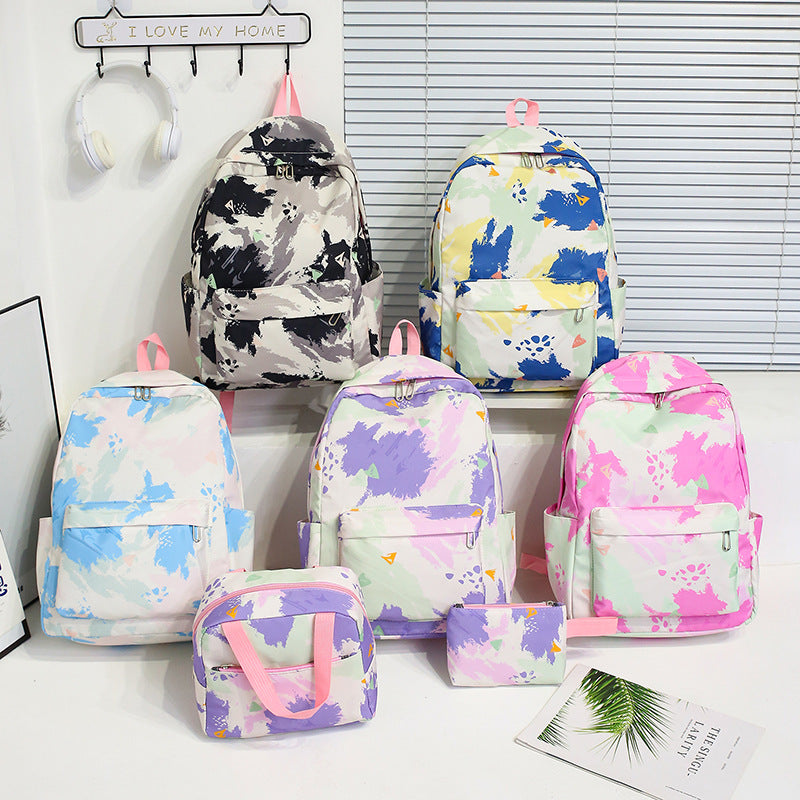Backpack set with insulated lunchbox and practical case