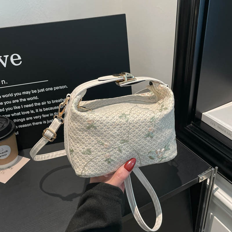 Embroidered Floral Mini Handbag