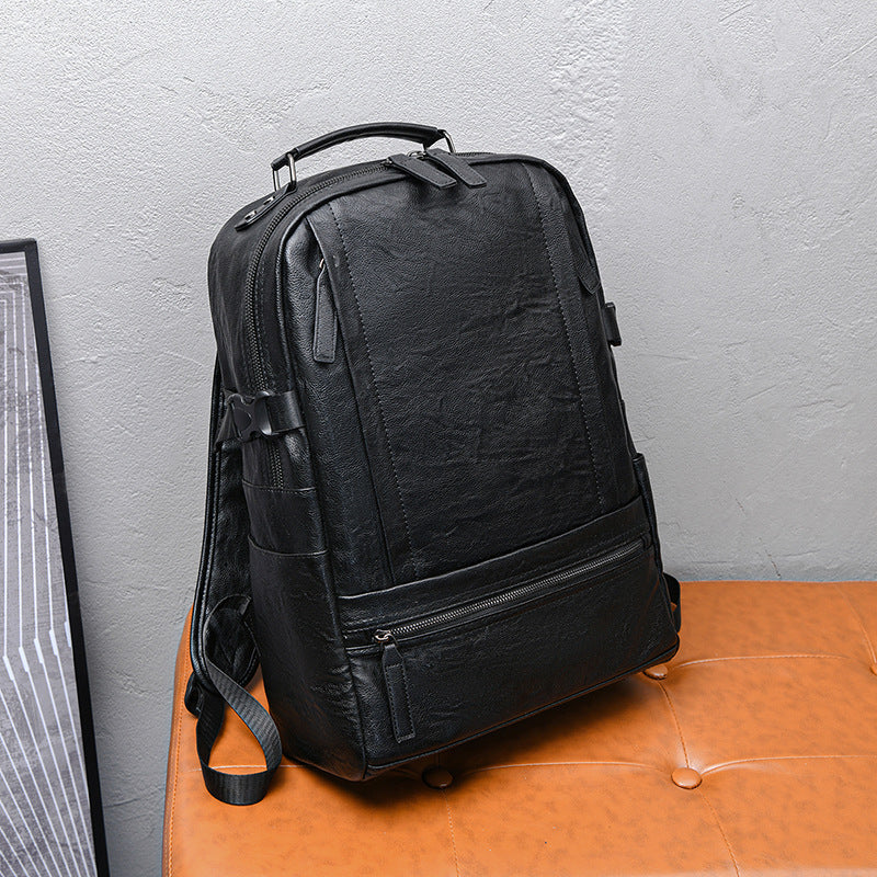 Premium Leather Laptop Backpack