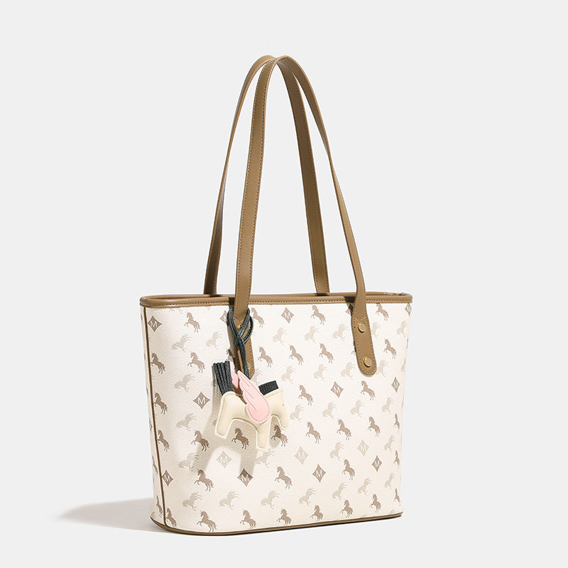 Women's casual tote bag with playful design and detachable pendant-https://detail.1688.com/offer/836606217939.html-Calm Wears-Beige-nothing-Calm Wears