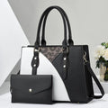 Ladies' fashionable tote bag with removable clutch-https://detail.1688.com/offer/759369507052.html-Calm Wears-Black-33-Calm Wears