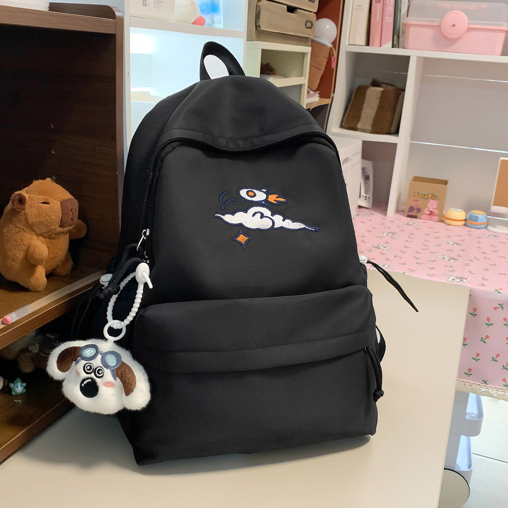 Everyday backpack with unique embroidery design