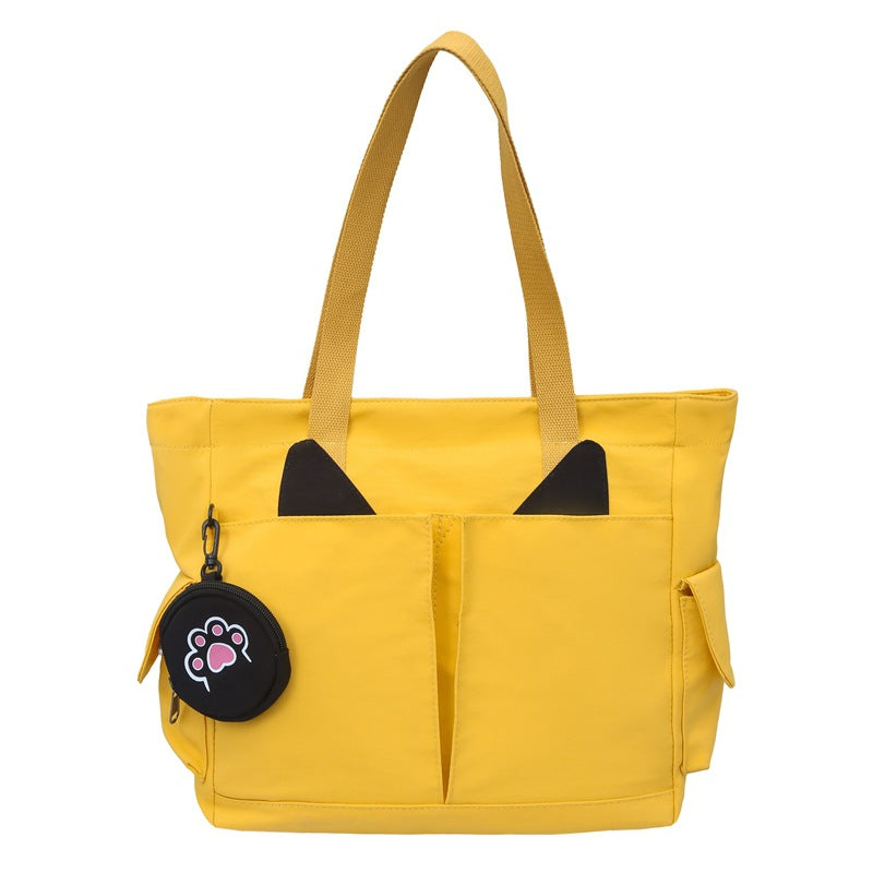 Playful Cat Ear Design Tote Bag