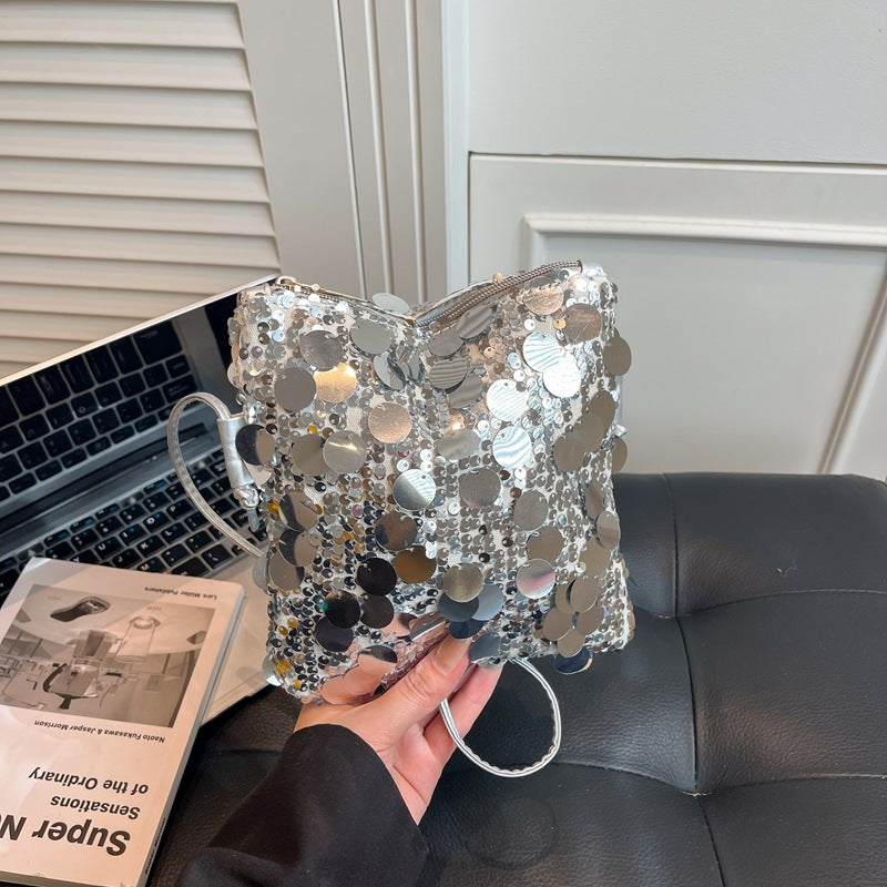 Women’s shoulder bag with sparkly sequin design-https://detail.1688.com/offer/1037770489392.html-Calm Wears-Silver-nothing-Calm Wears
