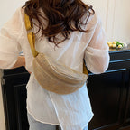 Shimmering Rhinestone-Embellished Fanny Pack