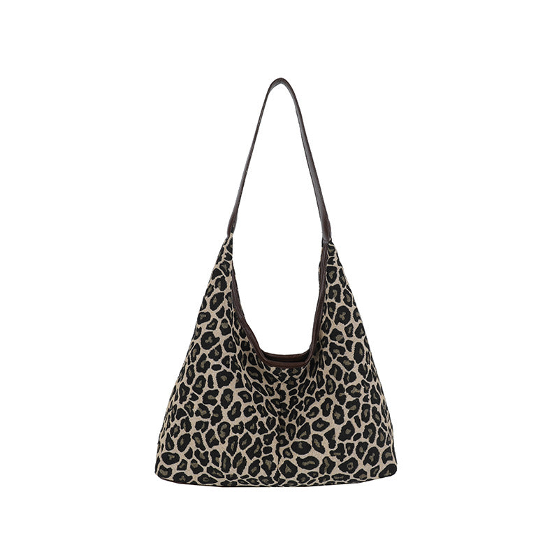 Stylish Leopard Print Hobo Bag