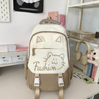 Backpack with Cute Cat Ears and Practical Compartments