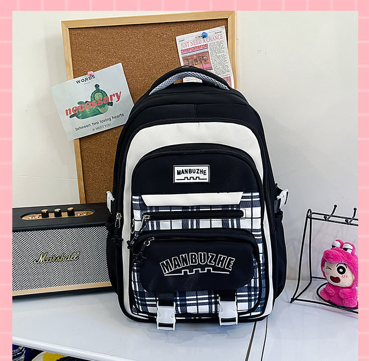 Casual Lightweight School Backpack-https://detail.1688.com/offer/1046959332111.html-Calm Wears-Black-Calm Wears