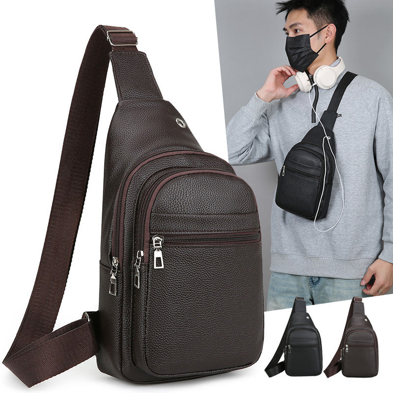Premium Leather Sling Backpack