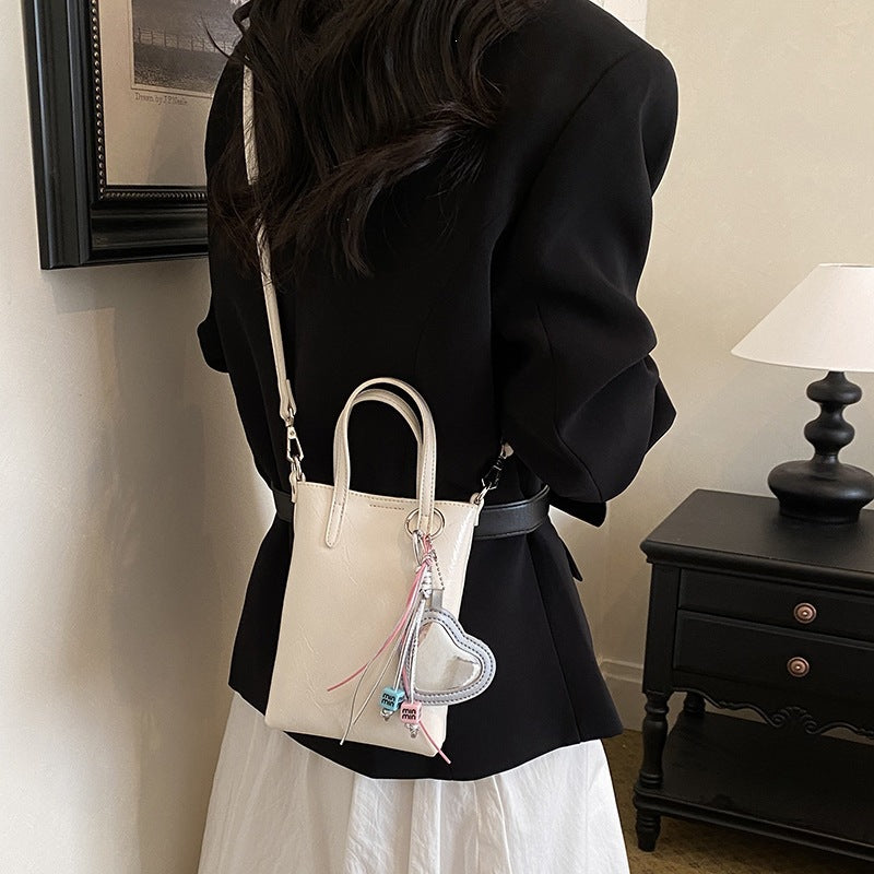 Ladies mini handbag with elegant pendant-https://detail.1688.com/offer/1057759152098.html-Calm Wears-Beige-Size: With pendant-Calm Wears