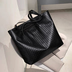 Woven Leather Tote Bag