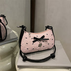 Charming Bow Detail Quilted Handbag