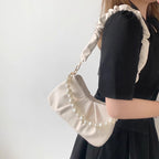 Elegant Pearl-Accent Sling Bag