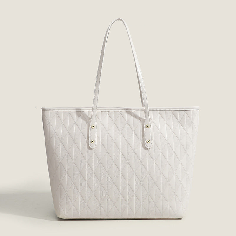 Women's tote bag with elegant diamond design and practical inner compartments-https://detail.1688.com/offer/797064554116.html-Calm Wears-Black-nothing-Calm Wears