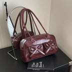 Stylish Multifunctional Handbag with Bow Detail