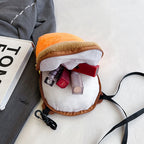 Plush Shoulder Bag with Cute Dessert Design