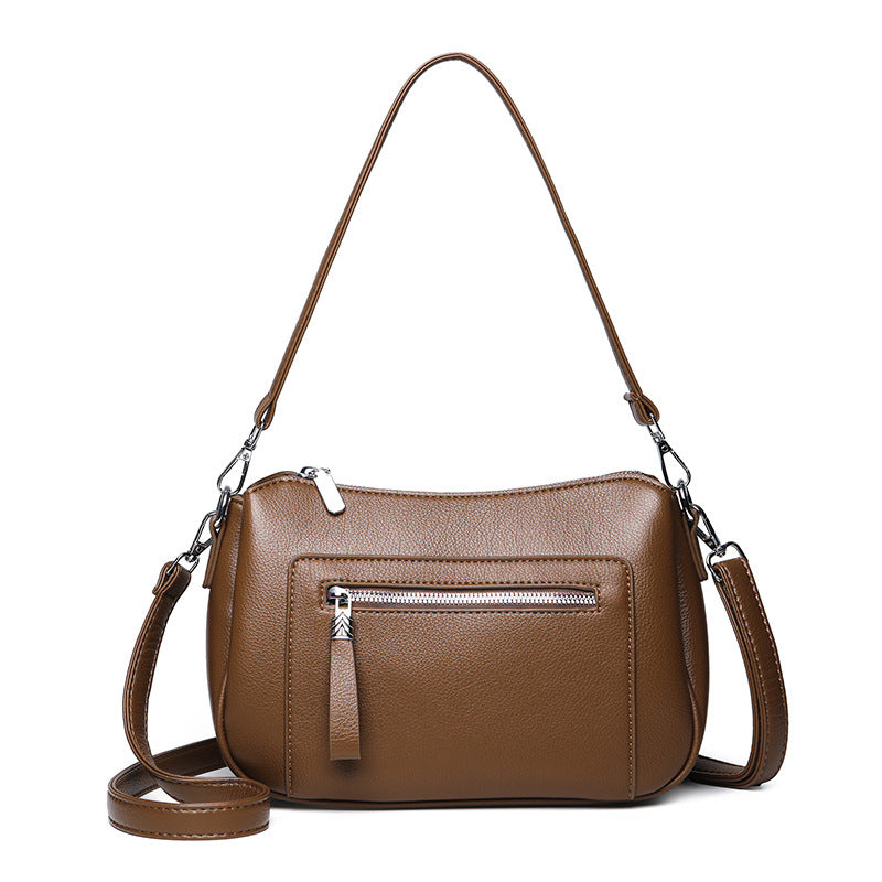 Casual Leather Crossbody Bag