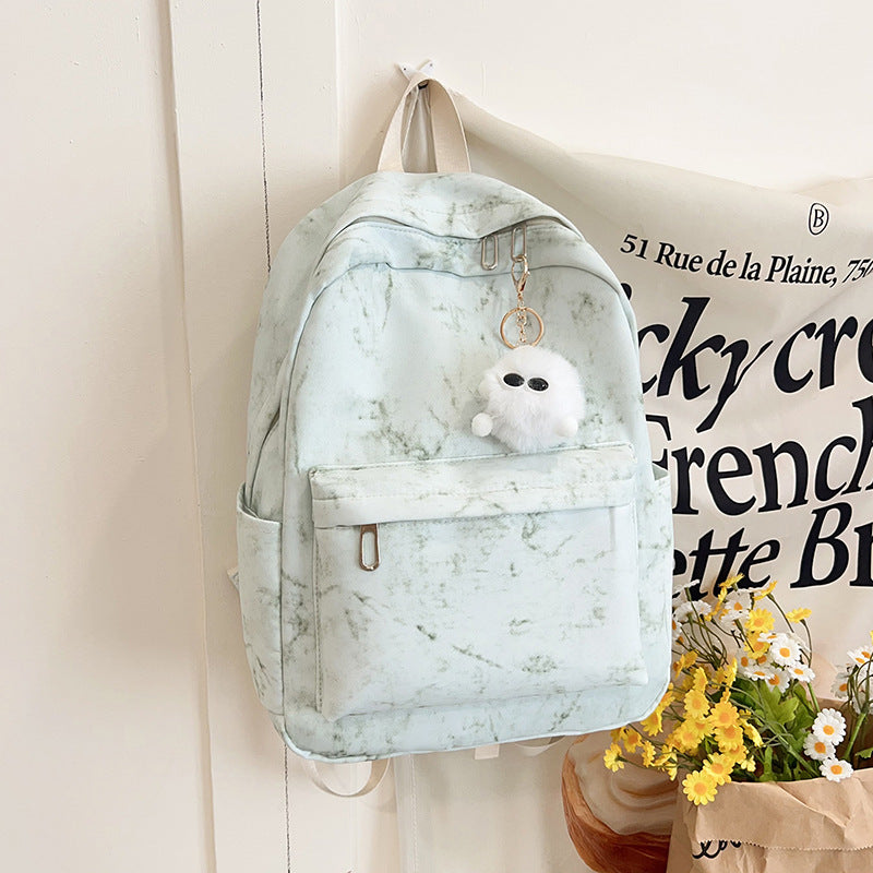 Leisure backpack with creative accents