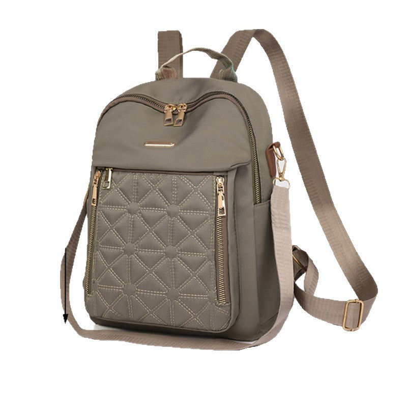 Stylish Quilted Nylon Backpack Calm Wears