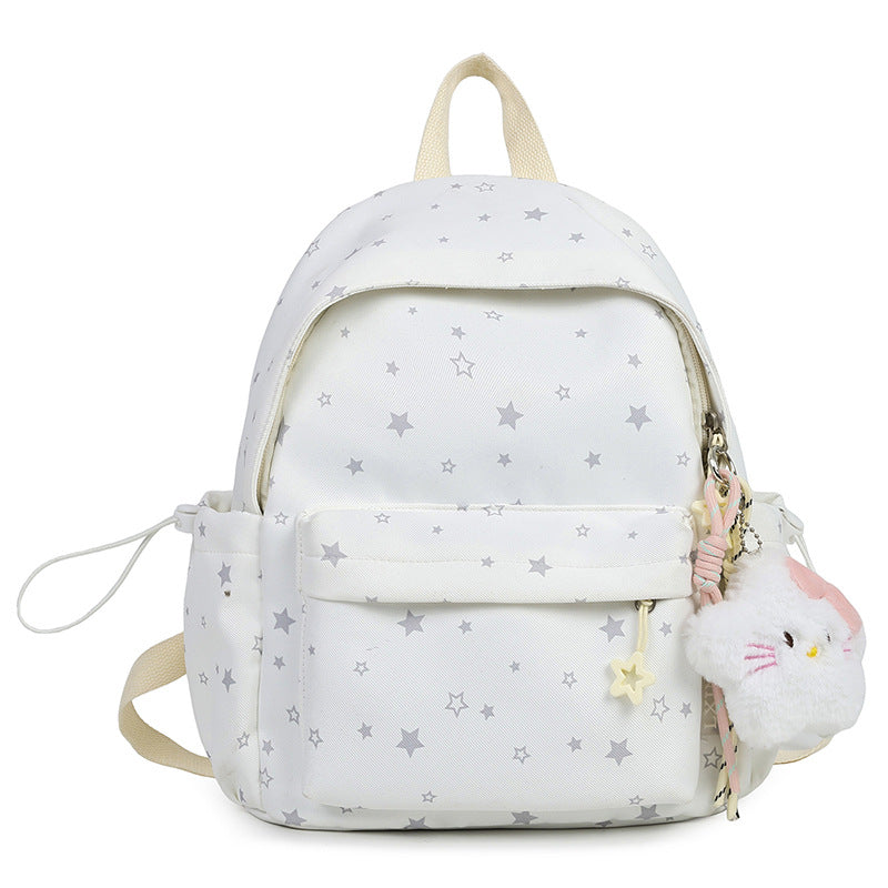Starry Patterned Plush Backpack