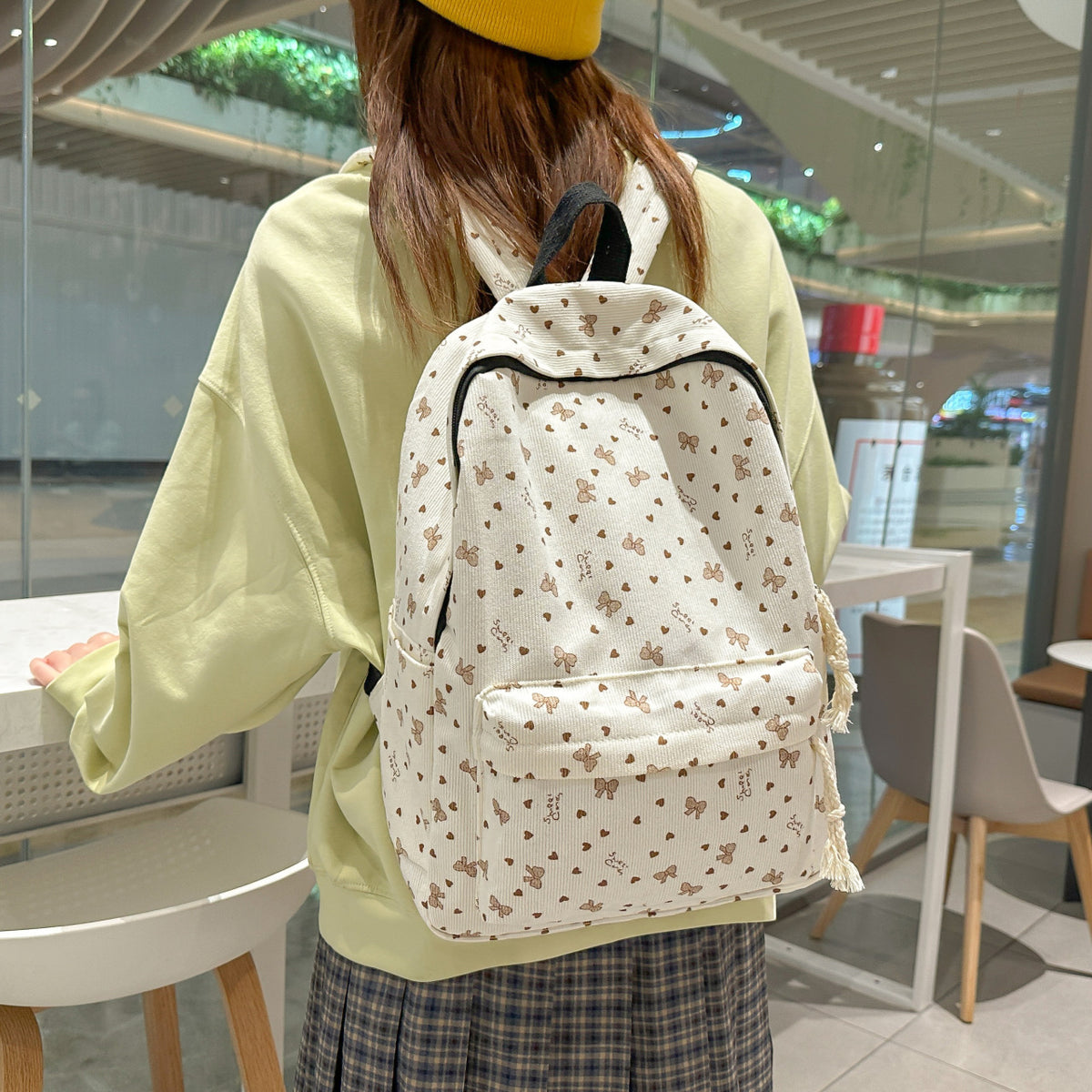 Backpack with Playful Butterfly Design