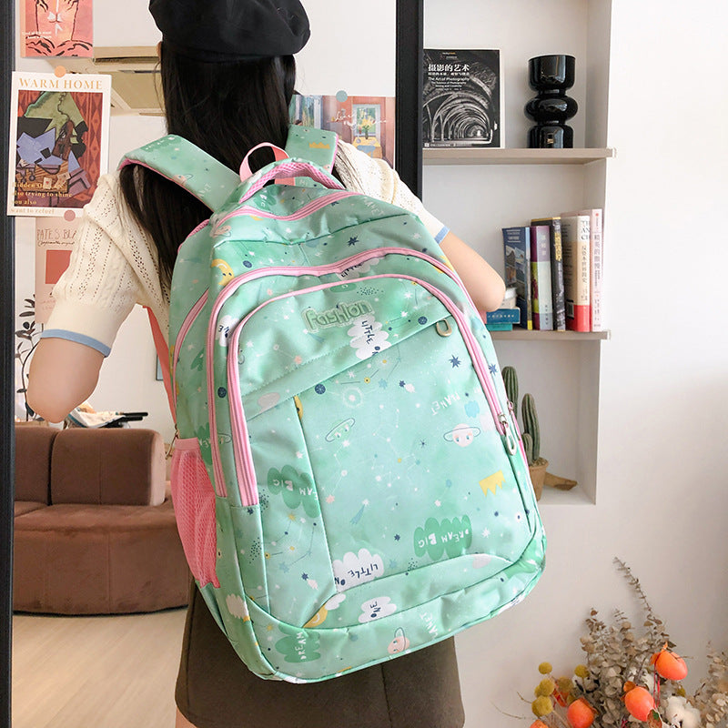 School backpack with creative space design and practical compartments
