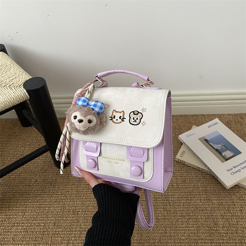 Women playful mini backpack bag-https://detail.1688.com/offer/1053142288113.html-Calm Wears-Lilac-Size: Without pendant-Calm Wears