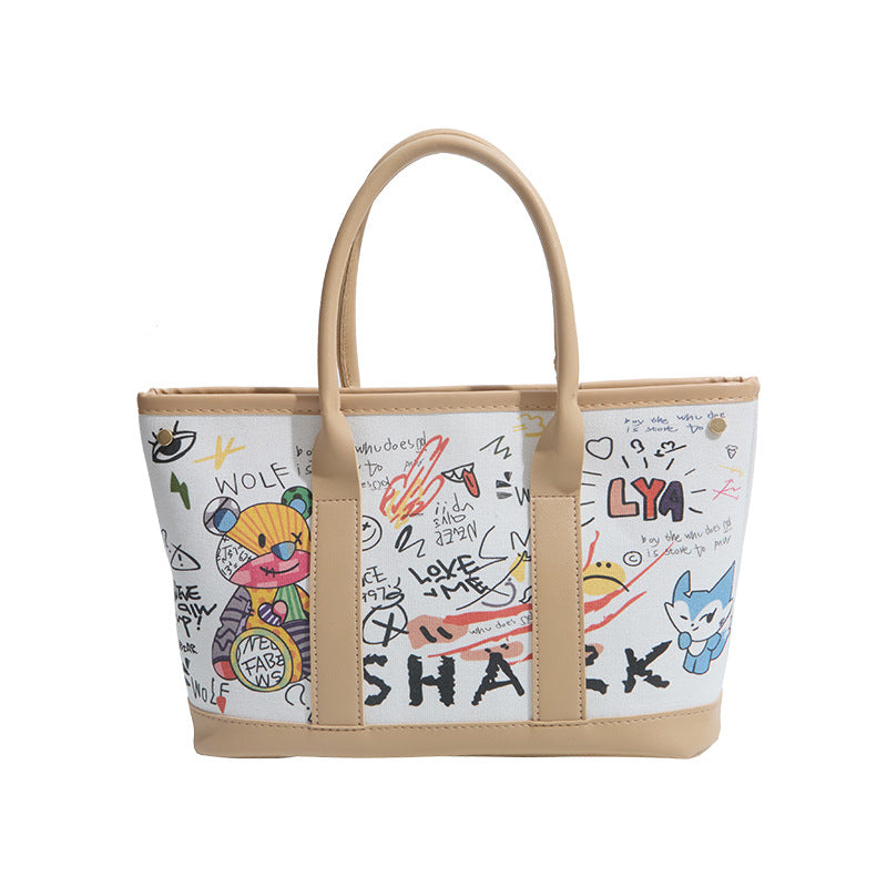 WoPlayful Illustrated Canvas Tote Bag