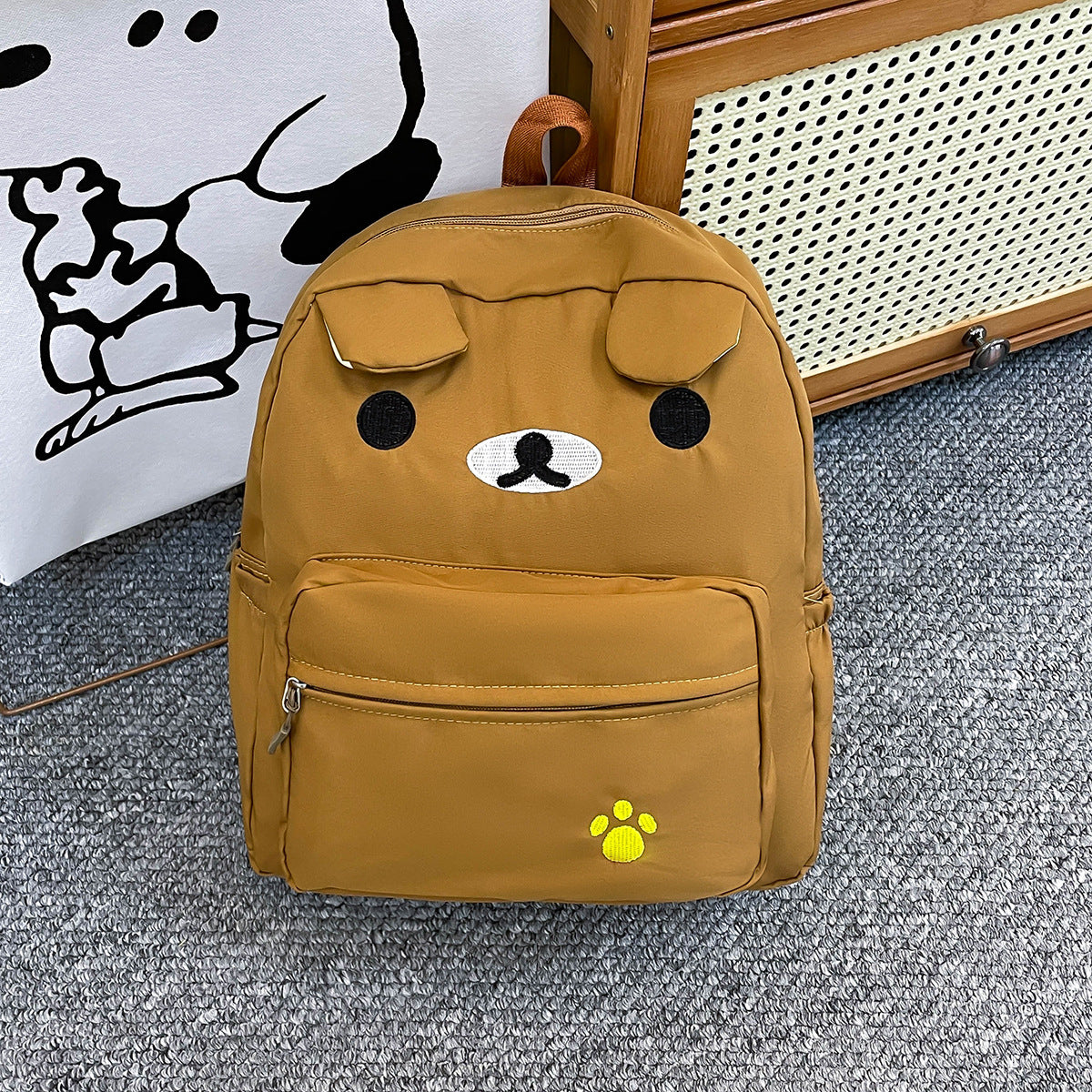 Cute Animal Face Plush Backpack