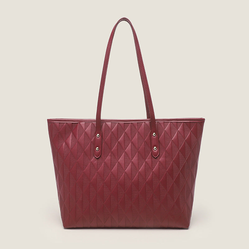 Women's tote bag with elegant diamond design and practical inner compartments-https://detail.1688.com/offer/797064554116.html-Calm Wears-Rot-nothing-Calm Wears