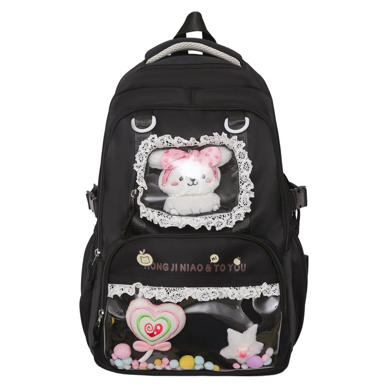 Cute Cartoon Character School Backpack-https://detail.1688.com/offer/959615314554.html-Calm Wears-Black-Calm Wears