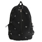 Embroidered Bow Design Backpack