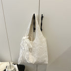 Elegant Lace-Trimmed Shoulder Bag