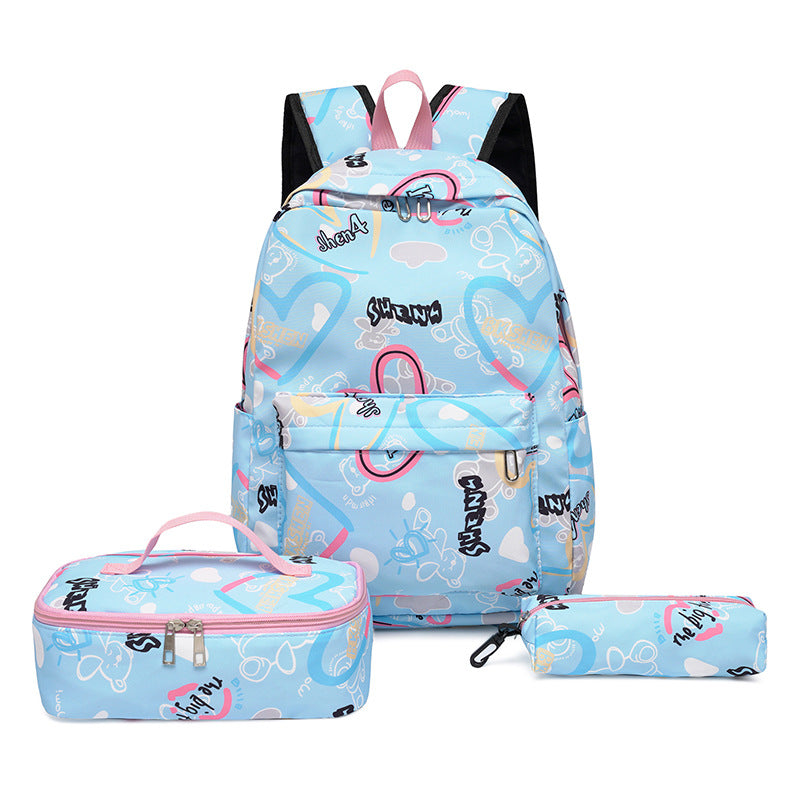 Backpack set with insulated lunch box and pencil case