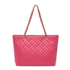 WoQuilted Tote Bag with Chain Handles