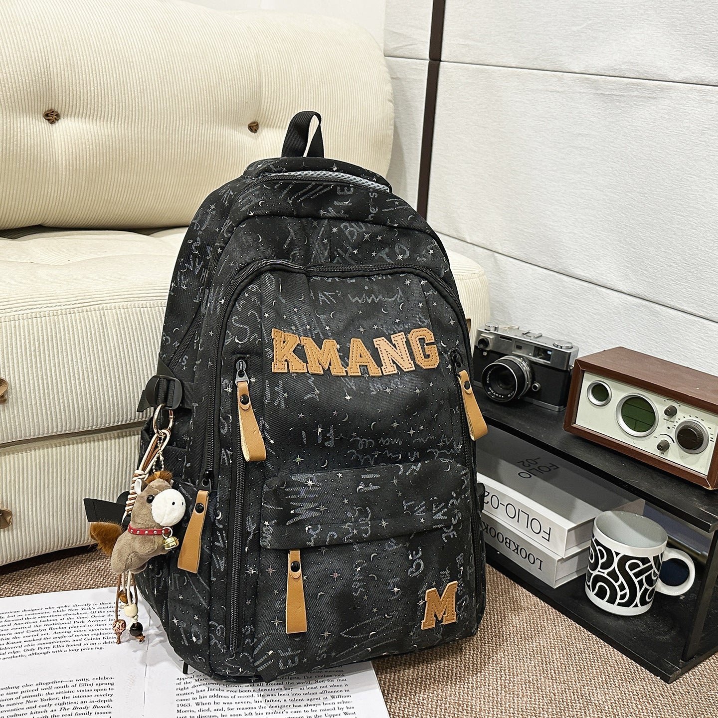 Casual Canvas School Backpack-https://detail.1688.com/offer/1042681507224.html-Calm Wears-Black-Calm Wears