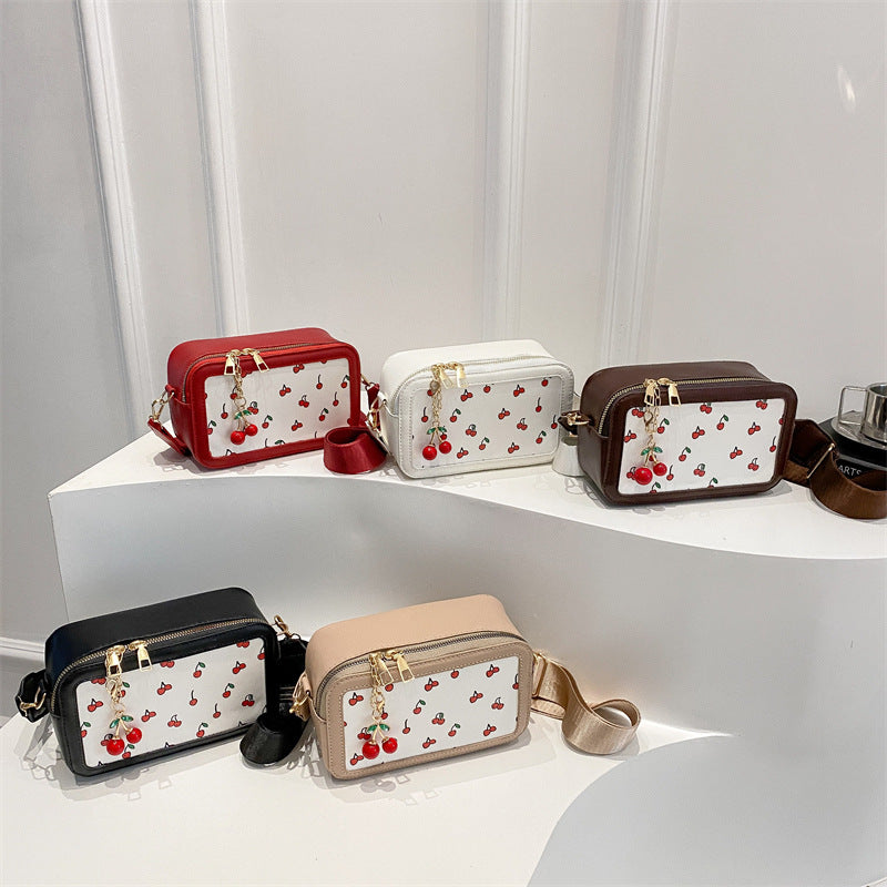 Fun Cherry Print Crossbody Bag