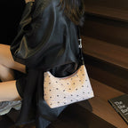Quilted Floral Shoulder Handbag