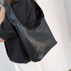 Textured Woven Hobo Bag