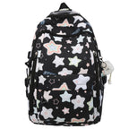 Backpack with Colorful Star Motif and Multifunctional Compartments