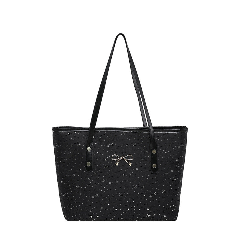 Stylish Star-Embellished Tote Bag