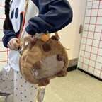 Plush Capybara Character Backpack