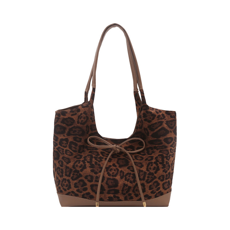 Women's tote bag with stylish leopard pattern and adjustable drawstring-https://detail.1688.com/offer/993474296938.html-Calm Wears-Khaki-nothing-Calm Wears