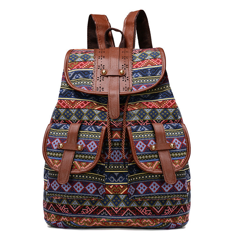 Bohemian Ethnic Print Backpack