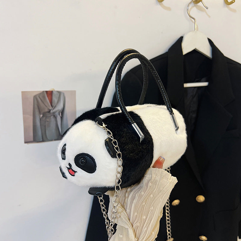 Plush handbag with animal design