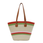 WoColorful Straw Beach Tote Bag