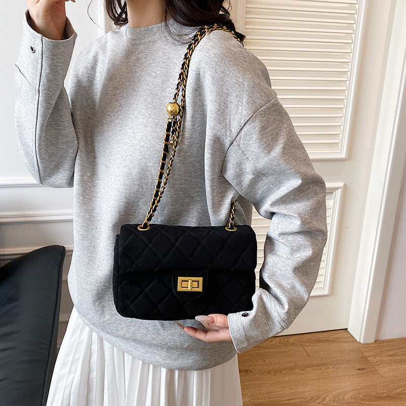 Women's elegant shoulder bag with stylish chain accent-https://detail.1688.com/offer/1012762418649.html-Calm Wears-Black-nothing-Calm Wears