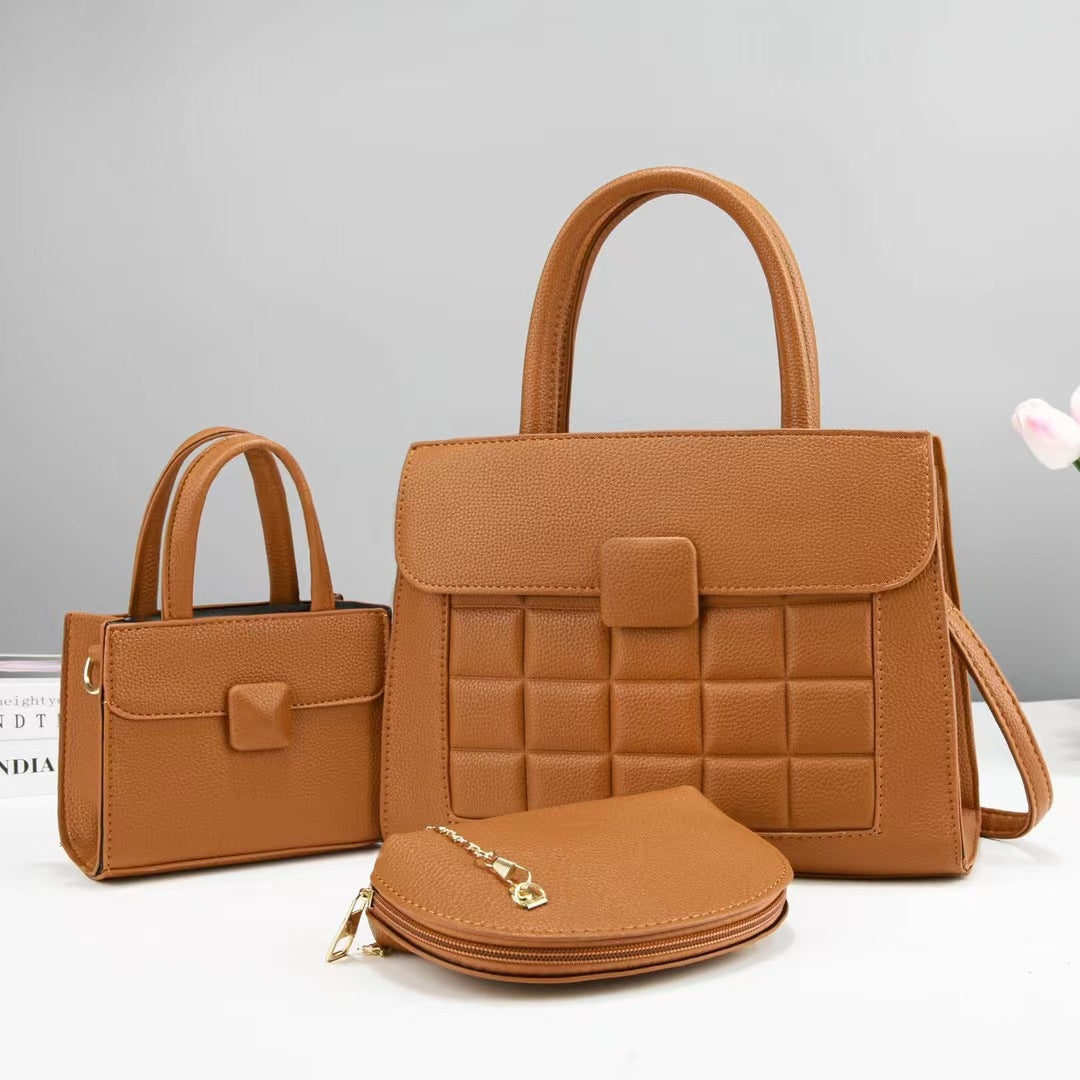 Women high-quality handbag set with stylish accents-https://detail.1688.com/offer/748880279823.html-Calm Wears-Khaki-30-Calm Wears
