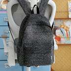 Casual Lightweight Backpack with Polka Dot Design