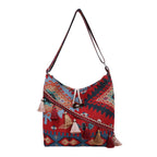 WoEthnic Patterned Flap Hobo Bag